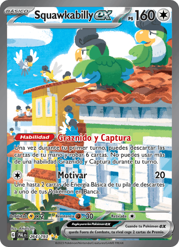 Evoluciones en Paldea の 264 番、Squawkabilly ex