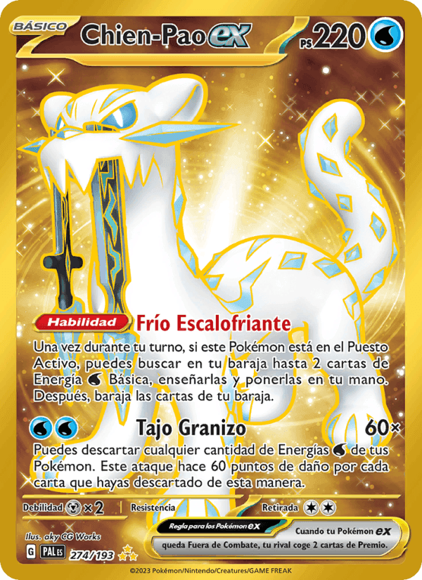 Chien-Pao ex, carta 274 de Evoluciones en Paldea