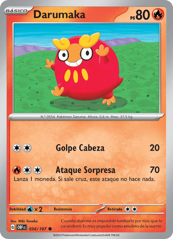 Darumaka, carta 034 di Llamas Obsidianas