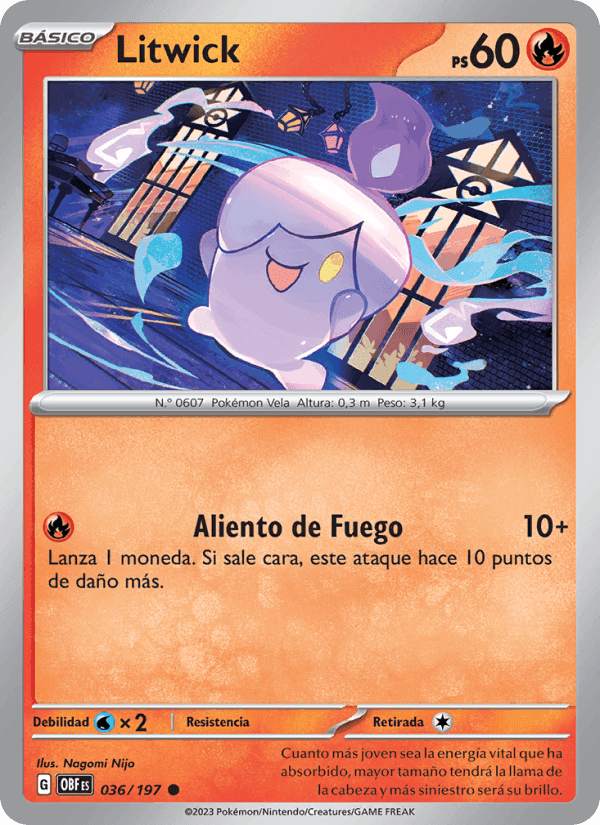 Litwick, card 036 from Llamas Obsidianas