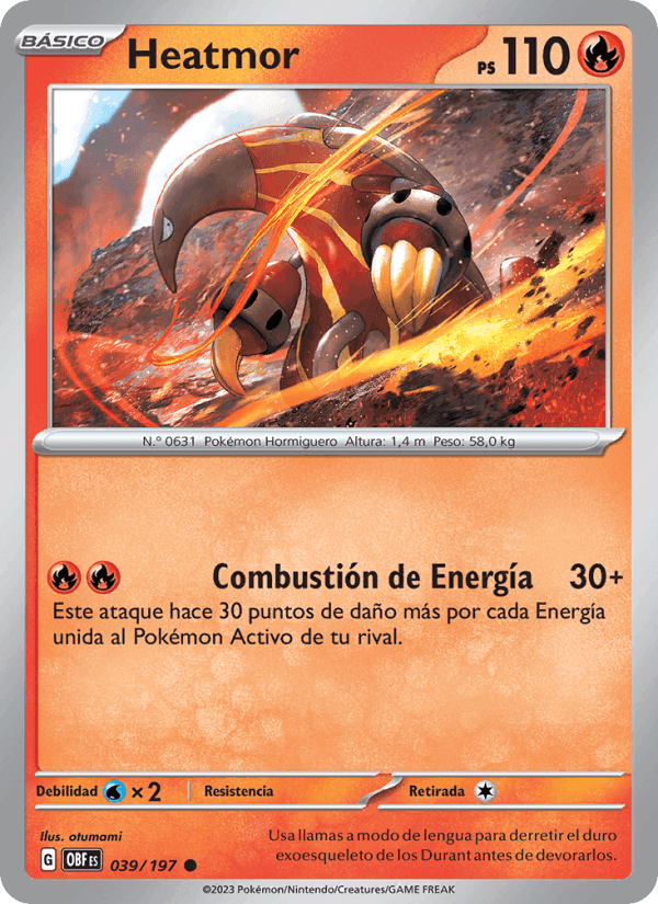 Heatmor, card 039 from Llamas Obsidianas