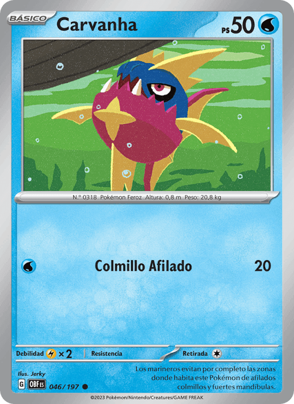 Carvanha, card 046 from Llamas Obsidianas