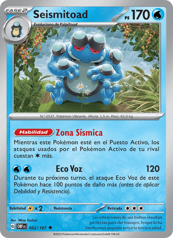 Seismitoad, carta 052 de Llamas Obsidianas