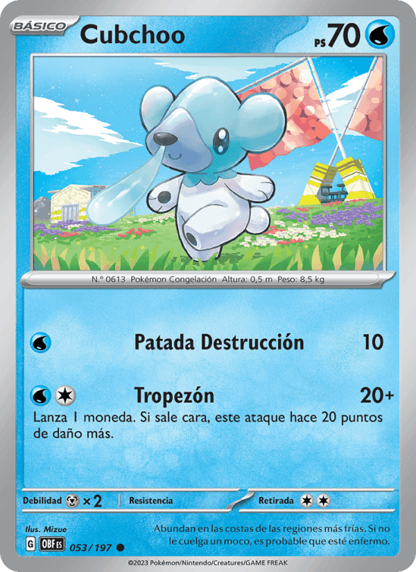 Cubchoo, carte 053 de Llamas Obsidianas
