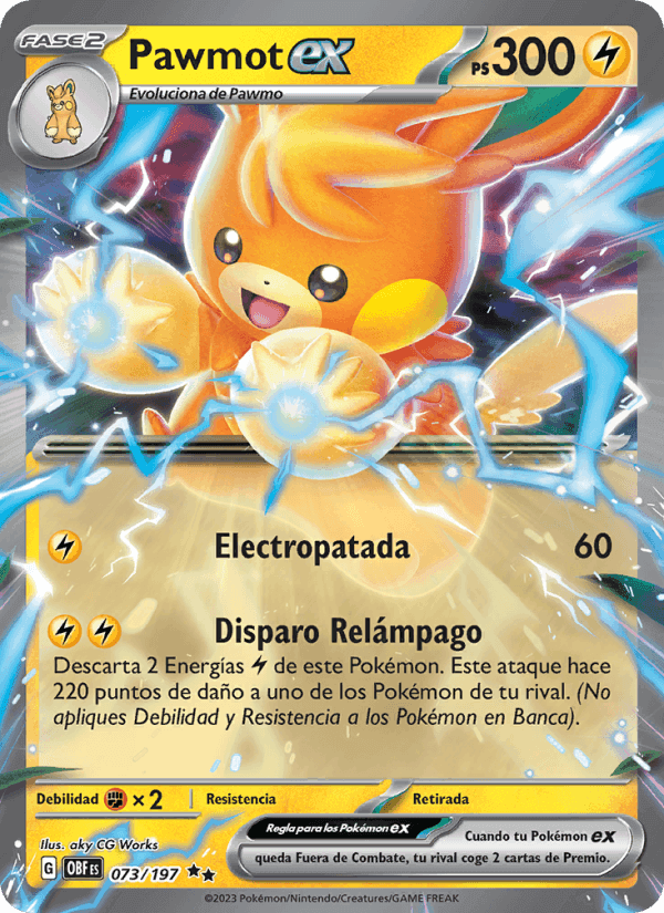 Pawmot ex, carta 073 de Llamas Obsidianas
