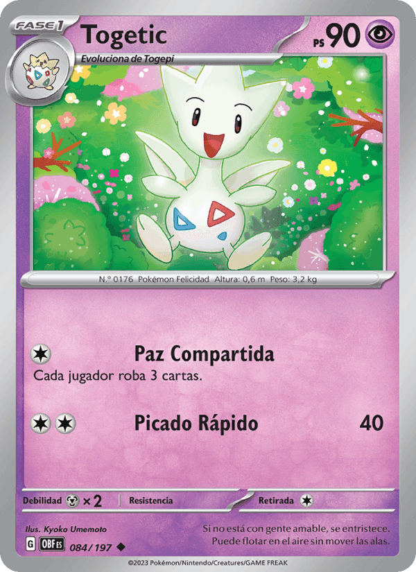 Togetic, carta 084 di Llamas Obsidianas