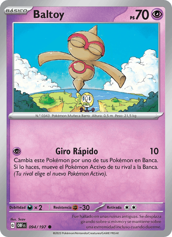 Baltoy, carta 094 de Llamas Obsidianas