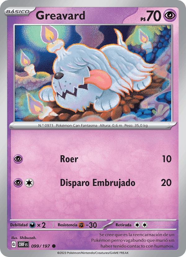Greavard, carta 099 de Llamas Obsidianas