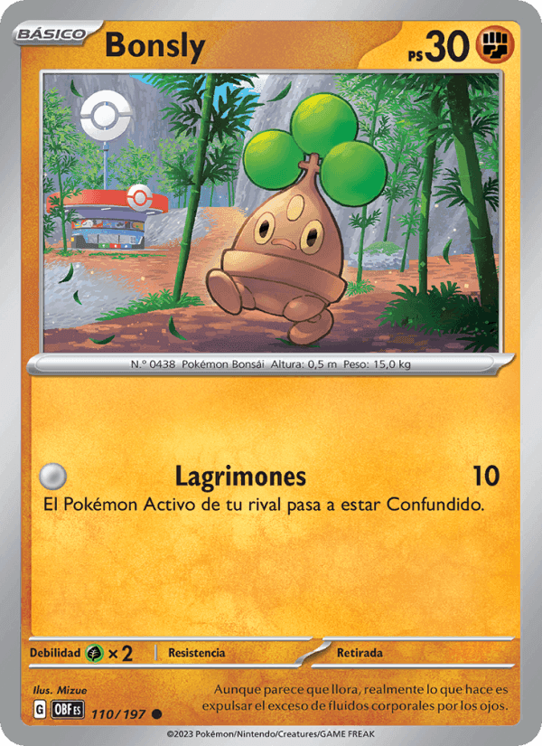 Bonsly, carte 110 de Llamas Obsidianas