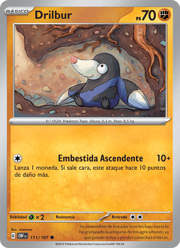 Drilbur, carta 111 de Llamas Obsidianas