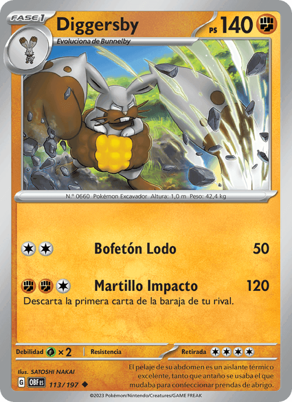 Diggersby, card 113 from Llamas Obsidianas
