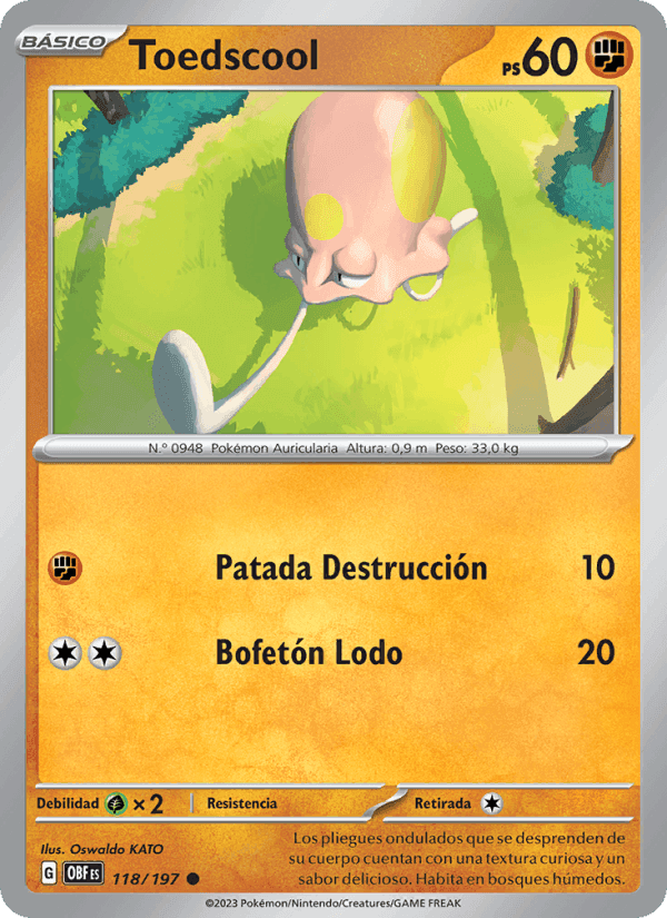 Toedscool, card 118 from Llamas Obsidianas