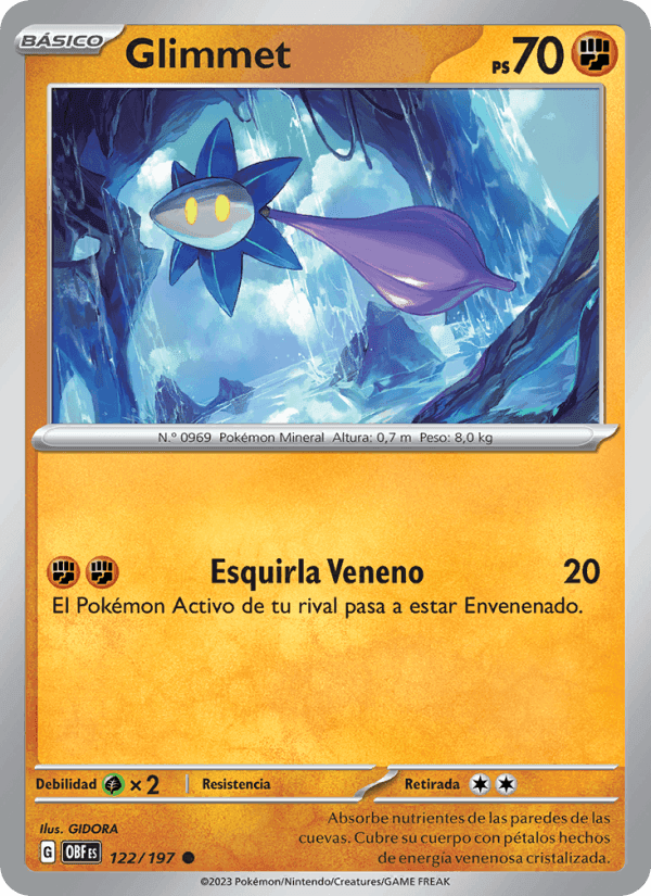 Glimmet, carta 122 di Llamas Obsidianas