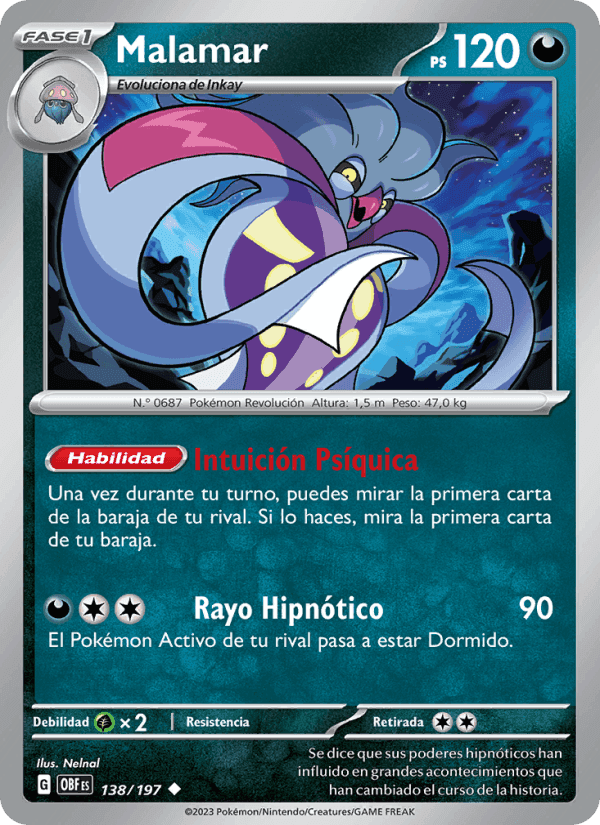 Malamar, carta 138 di Llamas Obsidianas
