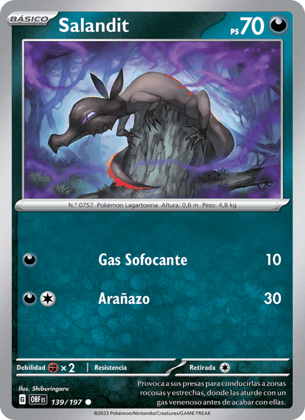 Salandit, card 139 from Llamas Obsidianas