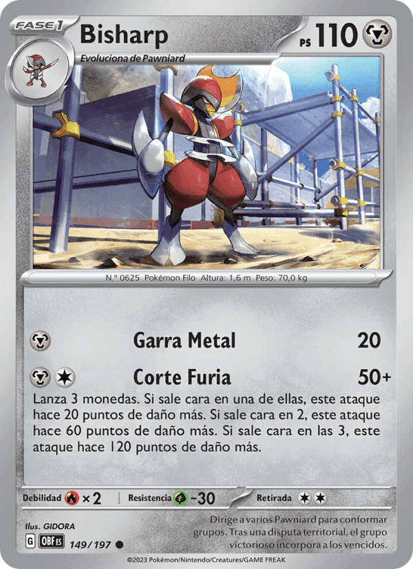 Bisharp, card 149 from Llamas Obsidianas