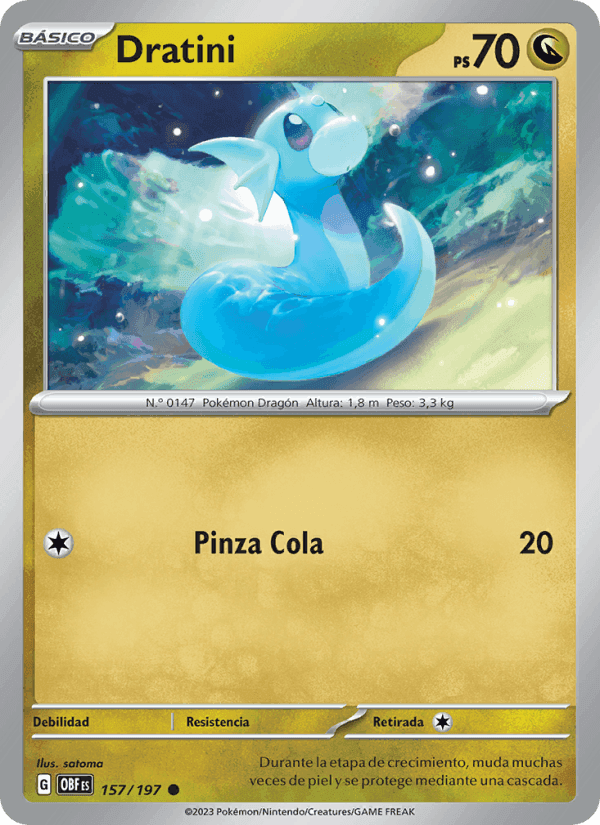 Dratini, carta 157 de Llamas Obsidianas