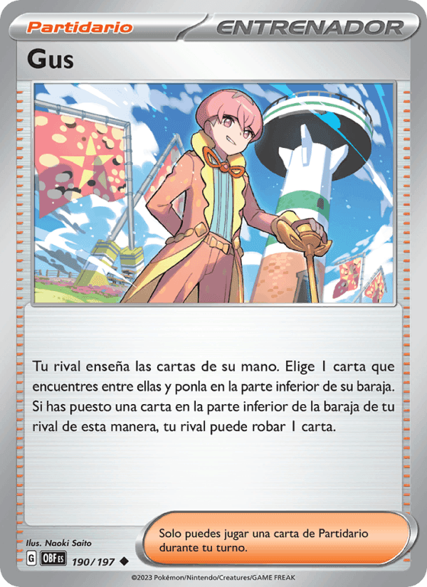 Gus, carta 190 di Llamas Obsidianas