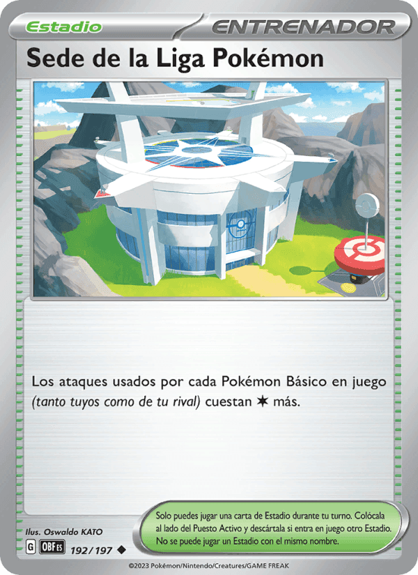Sede de la Liga Pokémon, carta 192 de Llamas Obsidianas