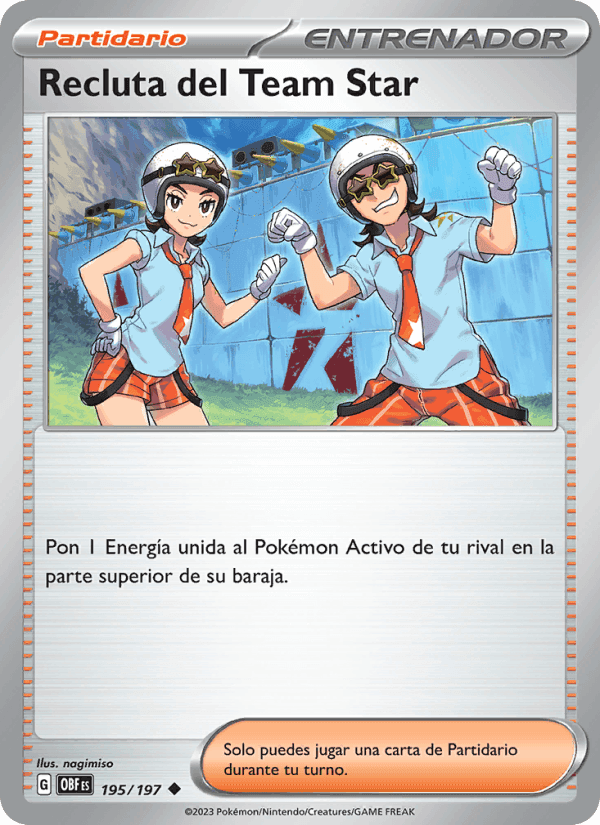 Recluta del Team Star, card 195 from Llamas Obsidianas