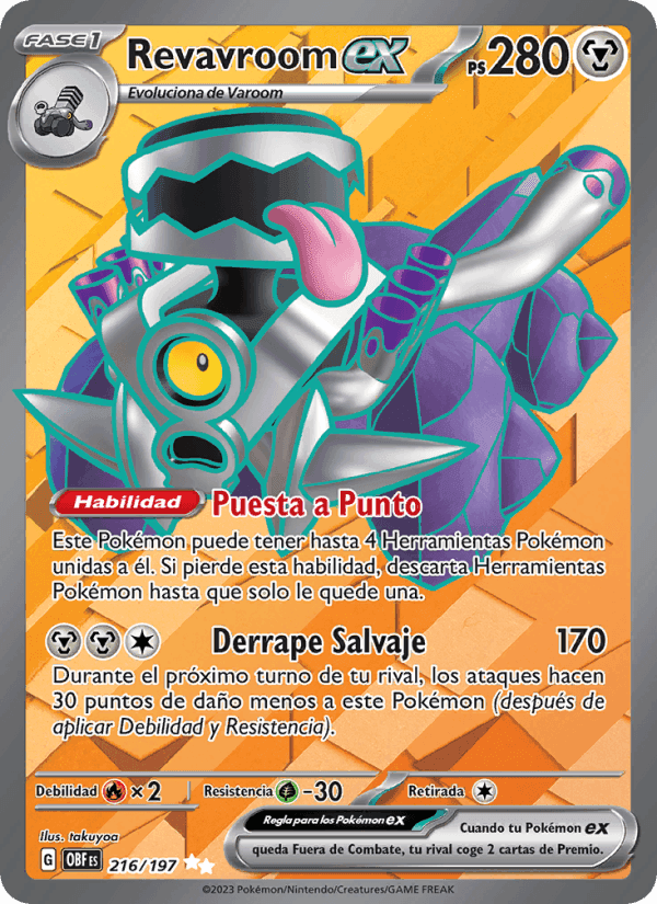 Revavroom ex, carta 216 de Llamas Obsidianas