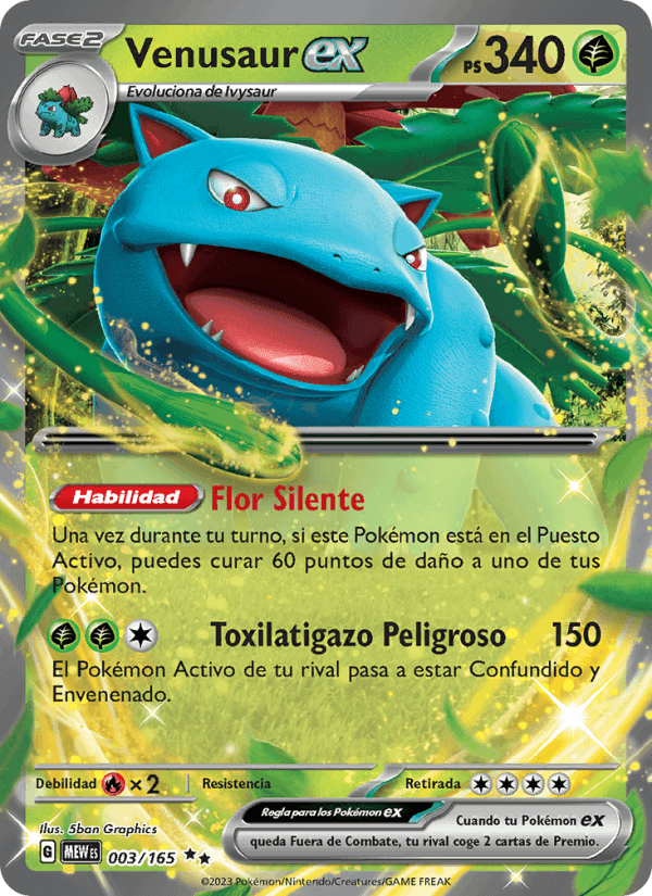 Venusaur ex, carta 003 de 151