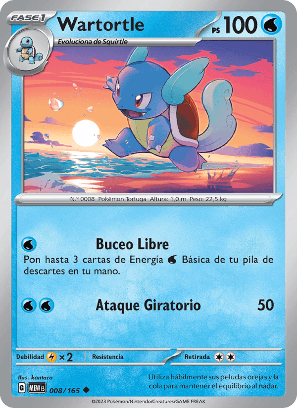 Wartortle, carta 008 de 151