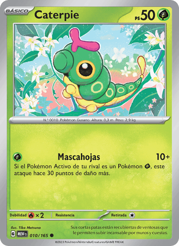 Caterpie, carta 010 de 151