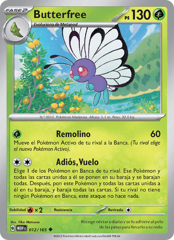Butterfree, carta 012 de 151