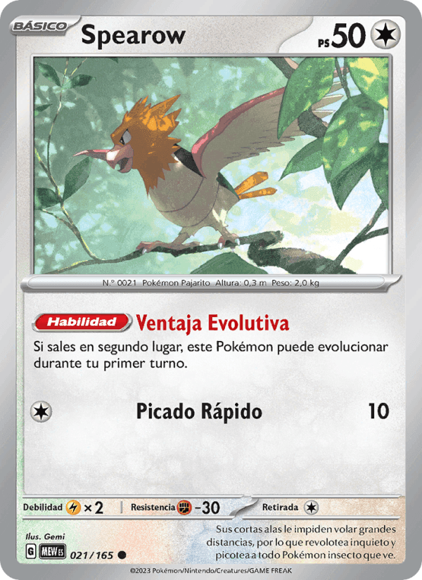 Spearow, carta 021 de 151