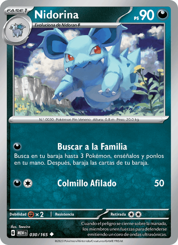 Nidorina, carta 030 de 151