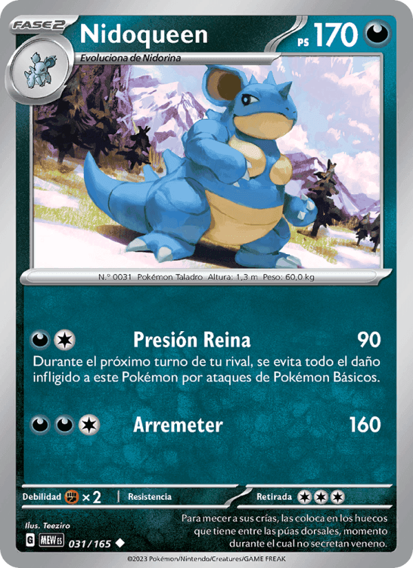 Nidoqueen, carta 031 de 151