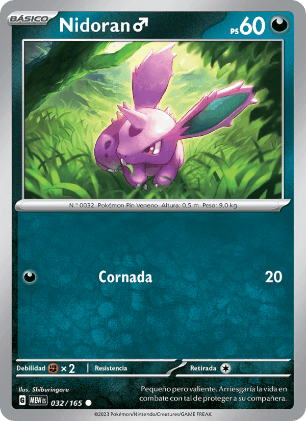 Nidoran♂, carta 032 de 151