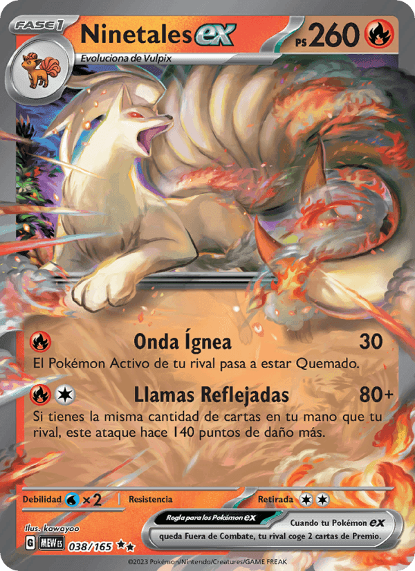 Ninetales ex, card 038 from 151