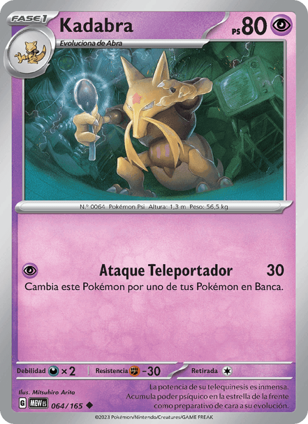 Kadabra, card 064 from 151