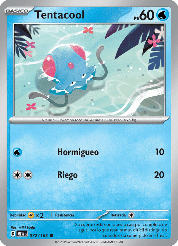 Tentacool, carta 072 de 151