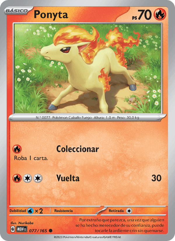 Ponyta, carta 077 di 151