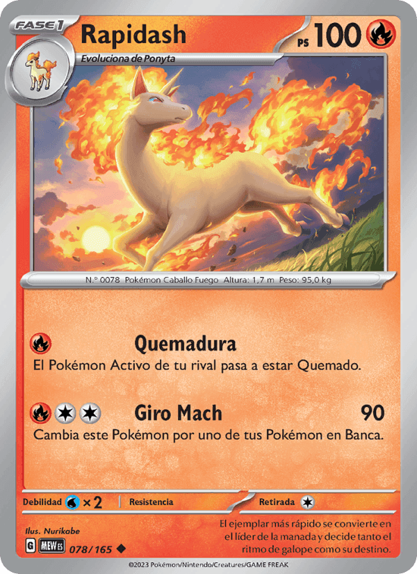 Rapidash, carta 078 di 151