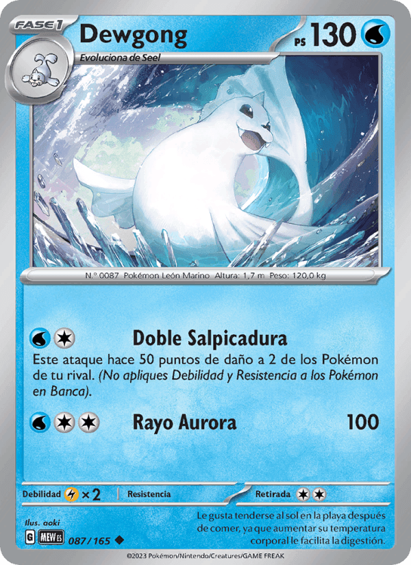 Dewgong, carte 087 de 151