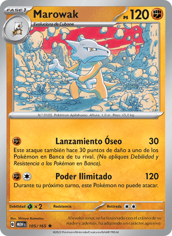 Marowak, carta 105 de 151
