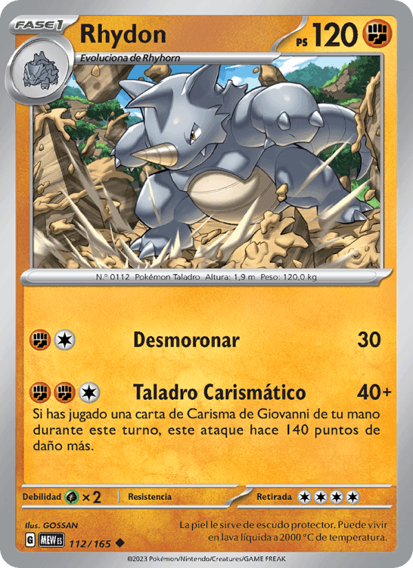 Rhydon, carta 112 de 151