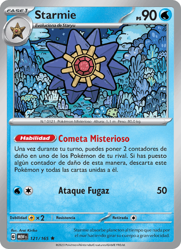 Starmie, carta 121 di 151