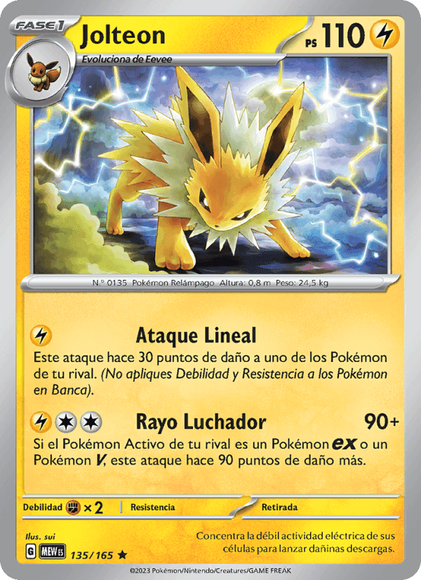 Jolteon, card 135 from 151