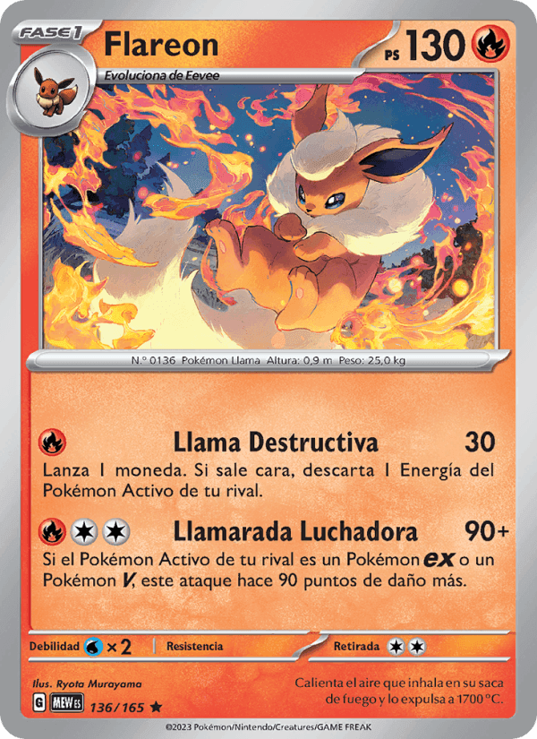 Flareon, card 136 from 151