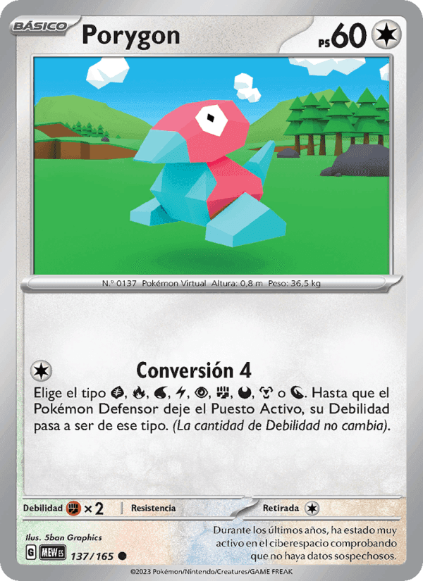 Porygon, carta 137 de 151