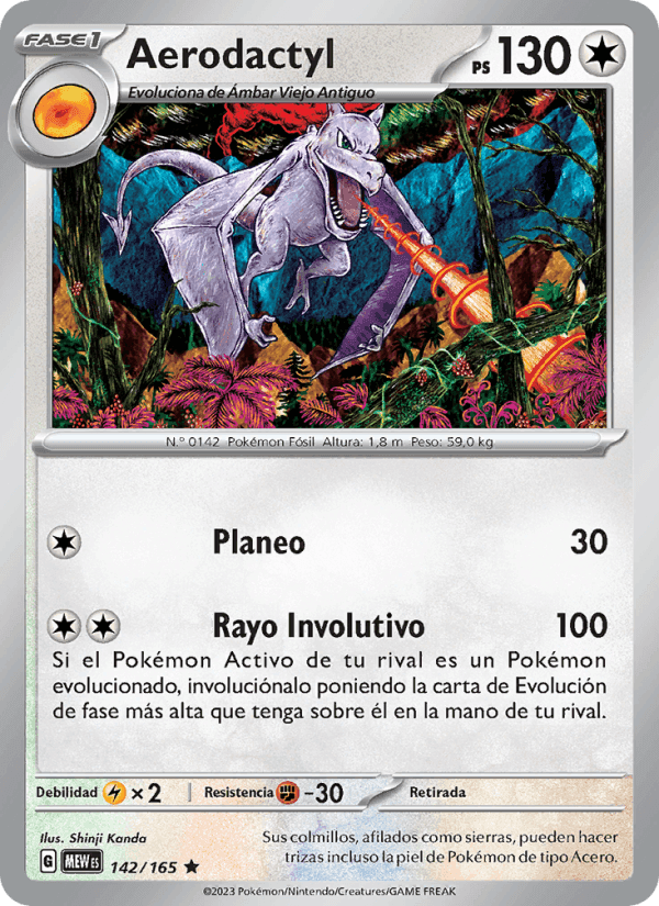 Aerodactyl, carte 142 de 151