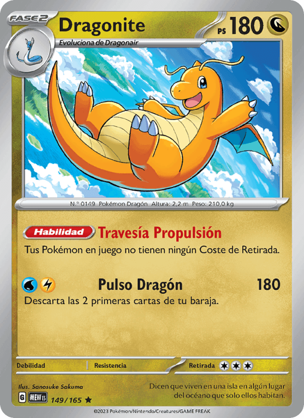 Dragonite, carta 149 de 151