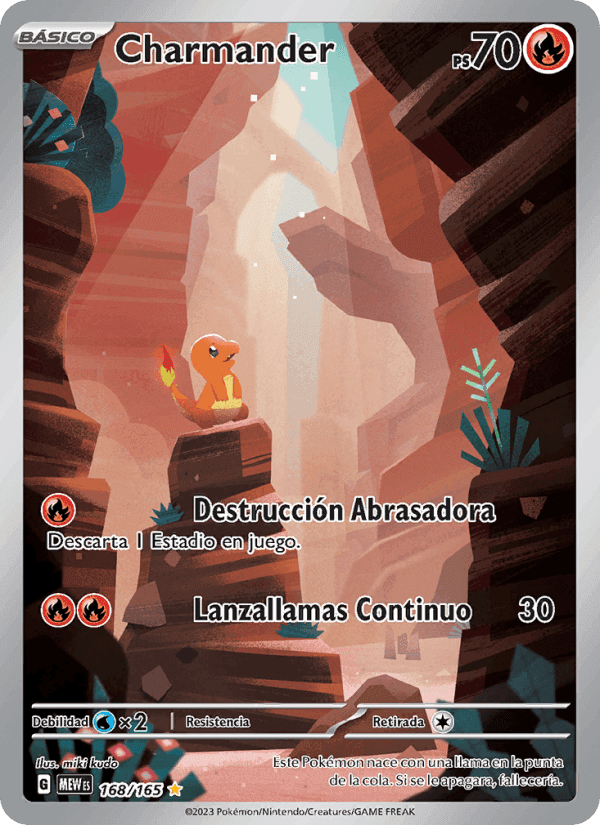 Charmander, carta 168 de 151