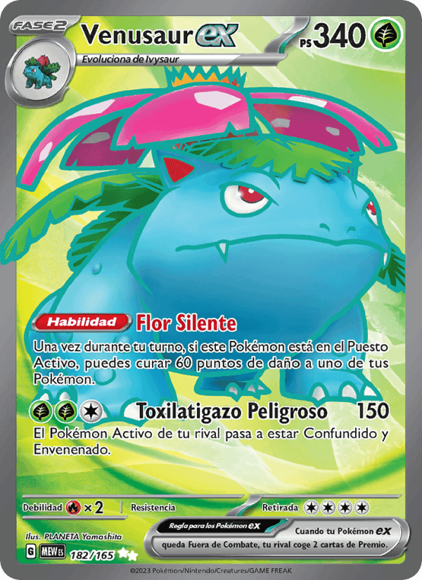 Venusaur ex, carte 182 de 151