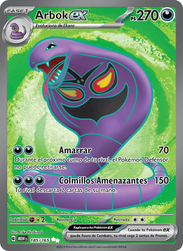 Arbok ex, carta 185 de 151